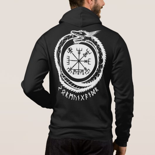 Jormungandr - Nordische Rune Hoodie (Rückseite)