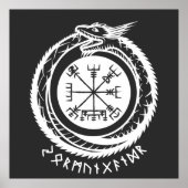 Jormungandr - Nordische Rune Poster (Vorne)