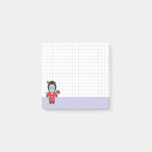 Jorogumo- Japanischer Spinnen-Yokai Lila Gitter Post-it Klebezettel