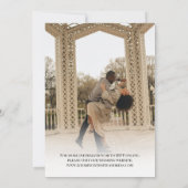 Jos Calligraphy Foto Double Sided Wedding Einladung (Rückseite)