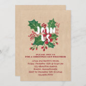 Jos Christmas Foliage Party Einladungen (Vorne/Hinten)