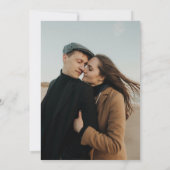 Jos Modern Typografy Foto Wedding Einladung (Rückseite)