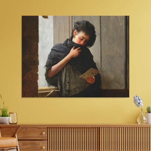 José Almeida Jr - Saudade (Longing) (1899) Leinwanddruck (Insitu (Wohnzimmer))