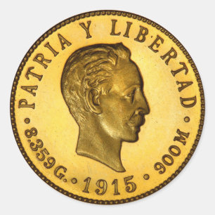 Jose Marti-Münze (1915) Runder Aufkleber