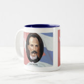 Jose Marti über kubanische Flagge Zweifarbige Tasse (Vorderseite Links)