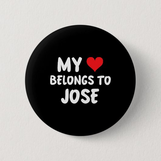 Jose - Mein Herz gehört Jose - Liebe Button (Vorderseite)