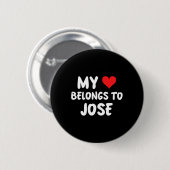 Jose - Mein Herz gehört Jose - Liebe Button (Vorne & Hinten)