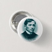 Jose Rizal (grüner Druck) Button (Vorne & Hinten)