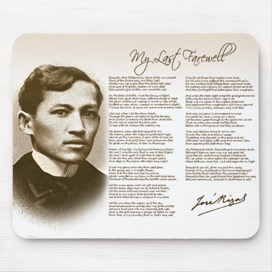 Jose Rizal mein letzter Abschied Mousepad (Vorne)
