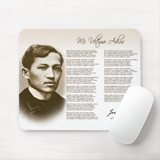 Jose Rizal MI Ultimo Adios Mousepad (Mit Mouse)