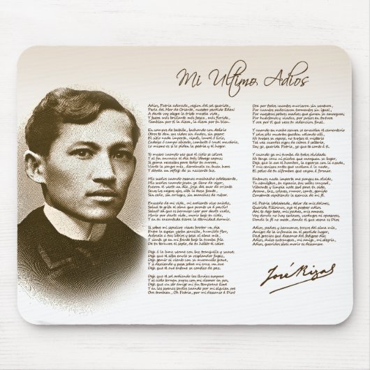 Jose Rizal MI Ultimo Adios Mousepad (Vorne)