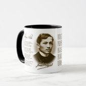 Jose Rizal MI Ultimo Adios Tasse (Vorderseite Links)