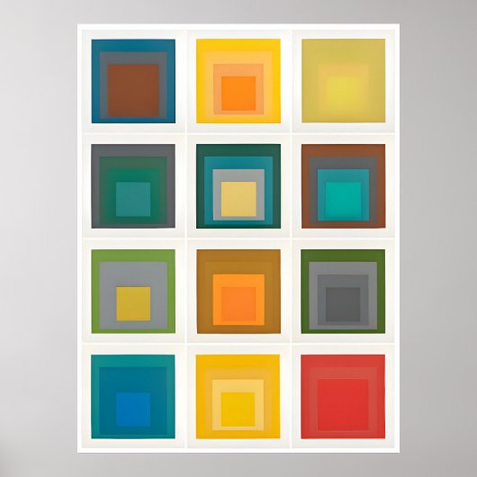Josef Albers Kunstmalerei Poster (Vorne)