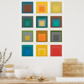 Josef Albers Kunstmalerei Poster (Küche)