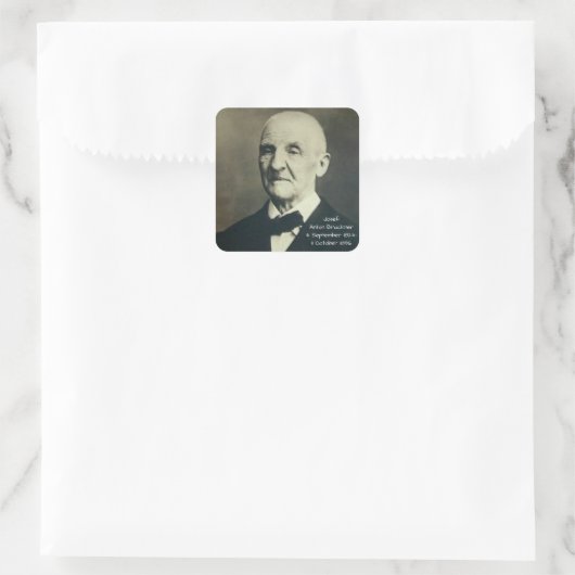 Josef Anton Bruckner Quadratischer Aufkleber (Tasche)
