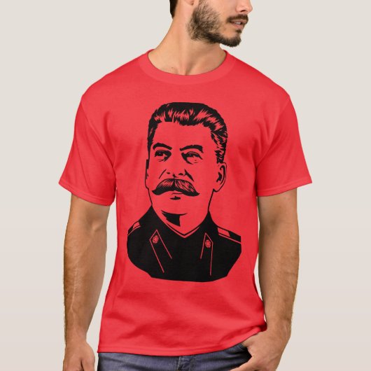 Josef Stalin Porträt T-Shirt (Vorderseite)