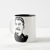 Josef Stalin Porträt Zweifarbige Tasse (Vorderseite Links)