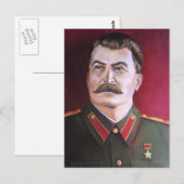 Josef Stalin Postkarte (Vorne/Hinten)