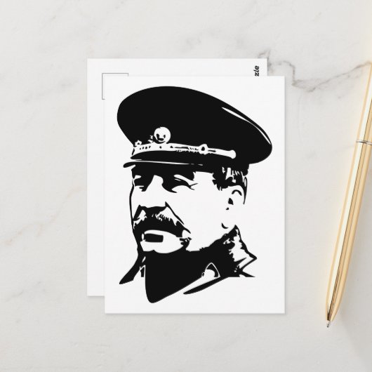 Josef Stalin, UdSSR, CCCP, Sowjetunion, Kommunismu Postkarte (Vorderseite/Rückseite Beispiel)