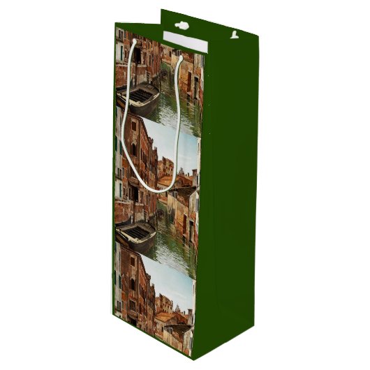 Josef Theodor Hansen Ponte Della Tana Venice Geschenktüte Für Weinflaschen (Vorderseite Schrägansicht)