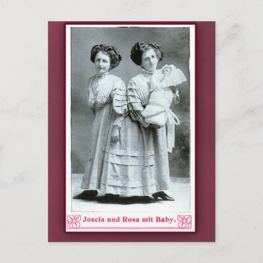 Josefa und Rosa Circus Performers auf Karten (Vorderseite)