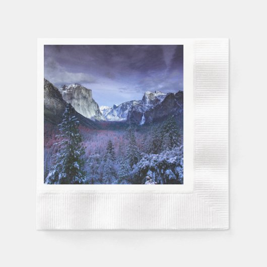 Josemite im Winter Serviette (Vorderseite)