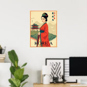Joseon Empress - Retro Vintag Hanbok Poster (Heimbüro)