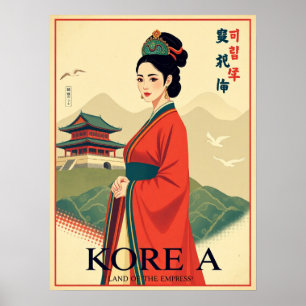 Joseon Empress - Retro Vintag Hanbok Poster