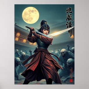 Joseon Female Warrior Art - Koreanische Geschichte Poster