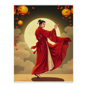 Joseon Moonlight Dance - Korea Mitte Herbst Poster