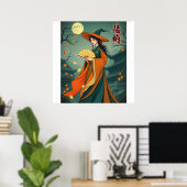 Joseon Witch - Retro Vintag Hanbok Poster (Heimbüro)