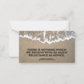 Joseph Addison Inspiration Zitat "Ratschläge" Mitteilungskarte (Vorderseite)