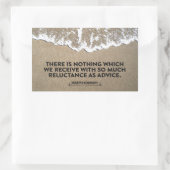 Joseph Addison Inspiration Zitat "Ratschläge" Rechteckiger Aufkleber (Tasche)