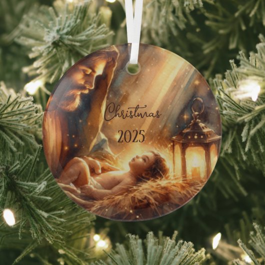 Joseph and Baby Jesus Ornament Aus Glas (InSitu)