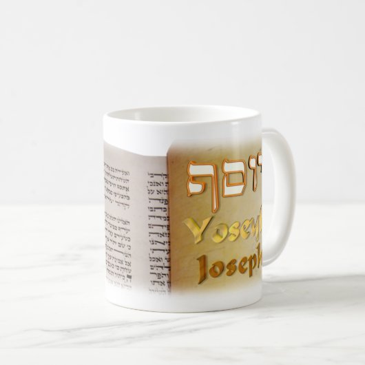 Joseph auf Hebräer Kaffeetasse (VorderseiteRechts)