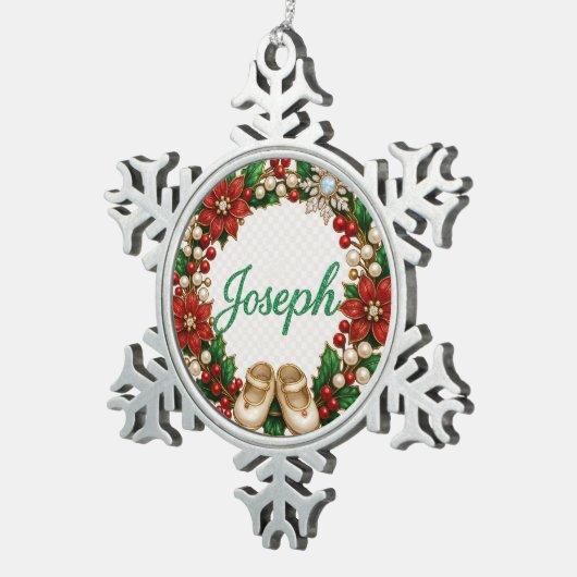 Joseph Baby’s First Christmas Snowflake Ornament (Rechts)