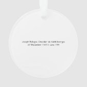 Joseph Bologne Chevalier de Heilig-Georges Ornament (Rückseite)