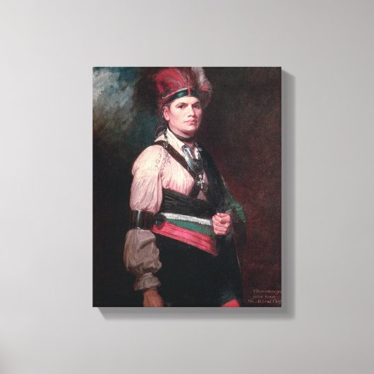 Joseph Brant, Chef der Mohawks, 1742-1807 Leinwanddruck (Vorderseite)