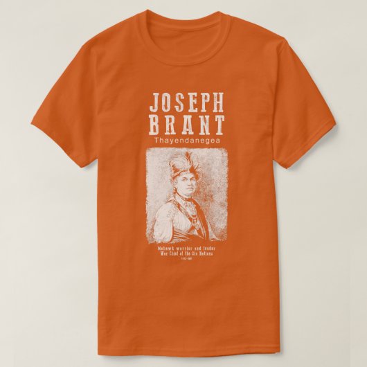 Joseph BrantMohawk ChiefWarriorIroquois T-Shirt (Design vorne)