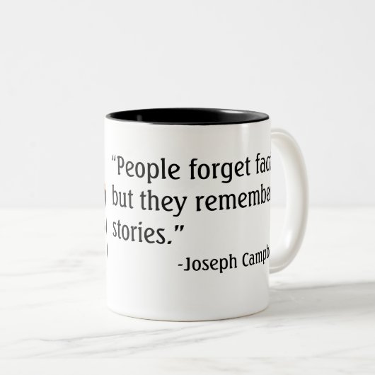 Joseph Campbell Zitat Zweifarbige Tasse (VorderseiteRechts)