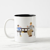 Joseph Campbell Zitat Zweifarbige Tasse (Links)