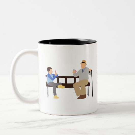 Joseph Campbell Zitat Zweifarbige Tasse (Links)