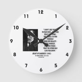 Joseph Conrad Work Chance Ihre eigene Realität Zit Runde Wanduhr