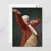 Joseph Ducreux selbst-Portrait, Gähnen Postkarte (Vorne/Hinten)