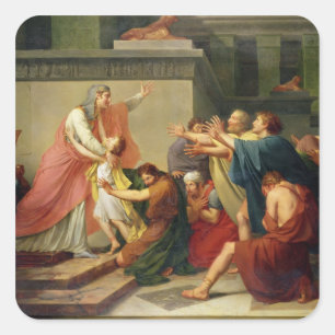 Joseph erkannte durch seine Brüder Quadratischer Aufkleber