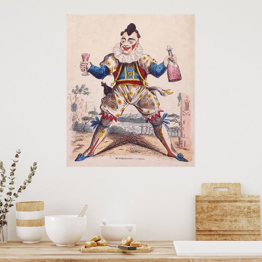 Joseph Grimaldi, Clown 1778-1837 Poster (Küche)