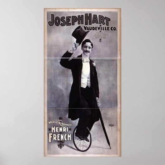 Joseph Hart Vaudeville, 'Henry French' Retro Poster (Vorne)