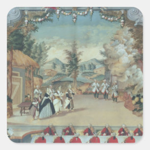 Joseph Haydn bei der ersten Aufführung seiner Oper Quadratischer Aufkleber