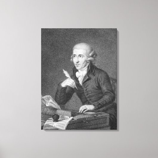 Joseph Haydn, graviert von Schiavonnetti, 1792 Leinwanddruck (Vorderseite)
