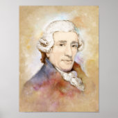 Joseph Haydn Portrait im Aquarell Style Poster (Vorne)